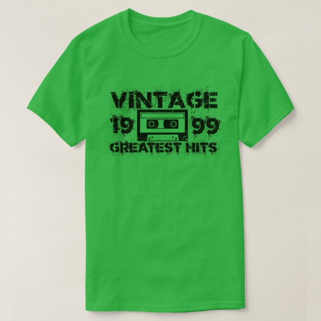 Camiseta 1999 Maiores Batimentos em Preto Vintage (Frente do Design)