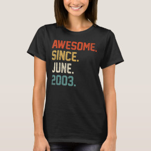 Camiseta 19.º Aniversário, 19 anos, Espetacular desde junho