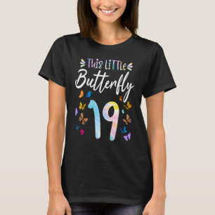 Camiseta 19.º Aniversário Borboletas 19 anos