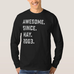 Camiseta 19.º Aniversário Impressionante Desde maio de 2003