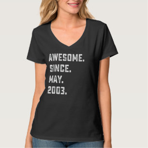 Camiseta 19.º Aniversário Impressionante Desde maio de 2003