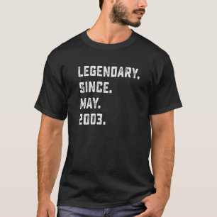 Camiseta 19.º Aniversário Legendário Desde Maio De 2003 19