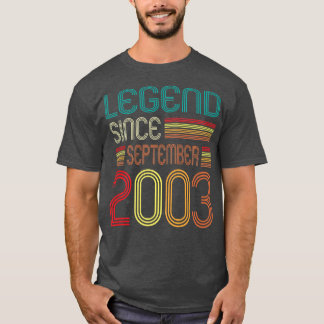 Camiseta 19. º aniversário Oferece lenda desde setembro de 