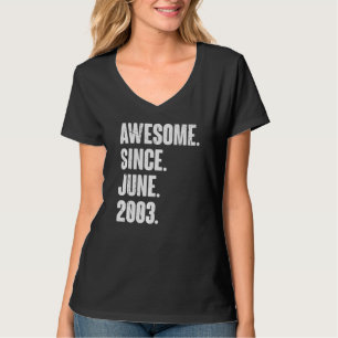 Camiseta 19 anos 19 anos Aniversário fantástico desde junho