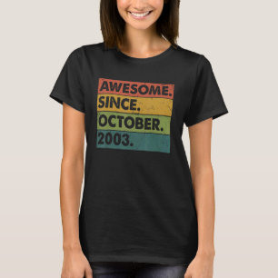 Camiseta 19 anos 19 anos Aniversário fantástico desde outub
