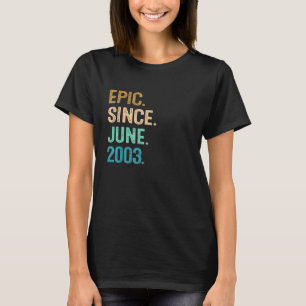 Camiseta 19 Anos De Idade Epic Do Presente Desde Junho De 2