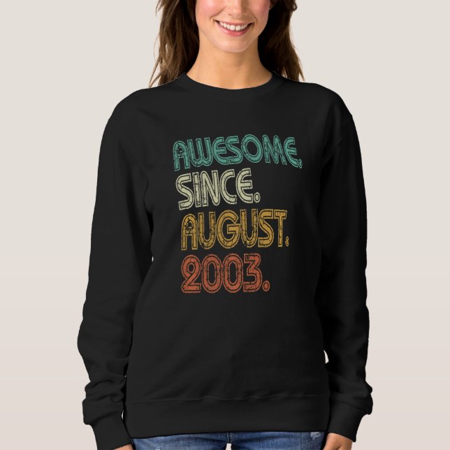 Camiseta 19 Anos De Idade Incrível Desde Agosto De 2003 19r (Frente)
