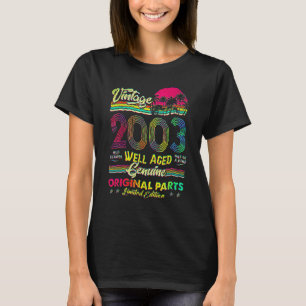 Camiseta 19 Anos de Idade Vinho 2003 Peças Originais Aniver