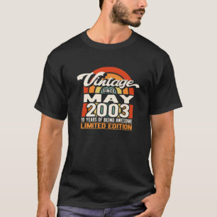 Camiseta 19 Anos Sendo Incrível Nascido em Maio de 2003 Ret