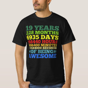 Camiseta 19 anos Vintage 19.o aniversário 228 meses