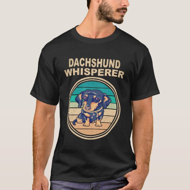 Camiseta 19 Dachshund Murmurador Antigo (Frente)