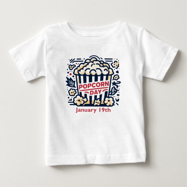 Camiseta 19 de janeiro - Dia da pipoca (Frente)