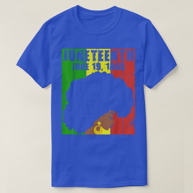 Camiseta 19 de junho de 1865 Ancestrais Afro-Americanos (Frente do Design)