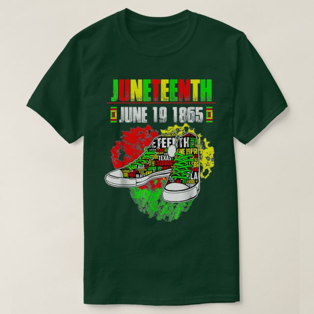Camiseta 19 De Junho De 1865 Junta Negros Afro-Americanos E (Frente do Design)