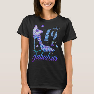 Camiseta 19 e Fabuloso Diamond High Heels Feliz 19º Nascime