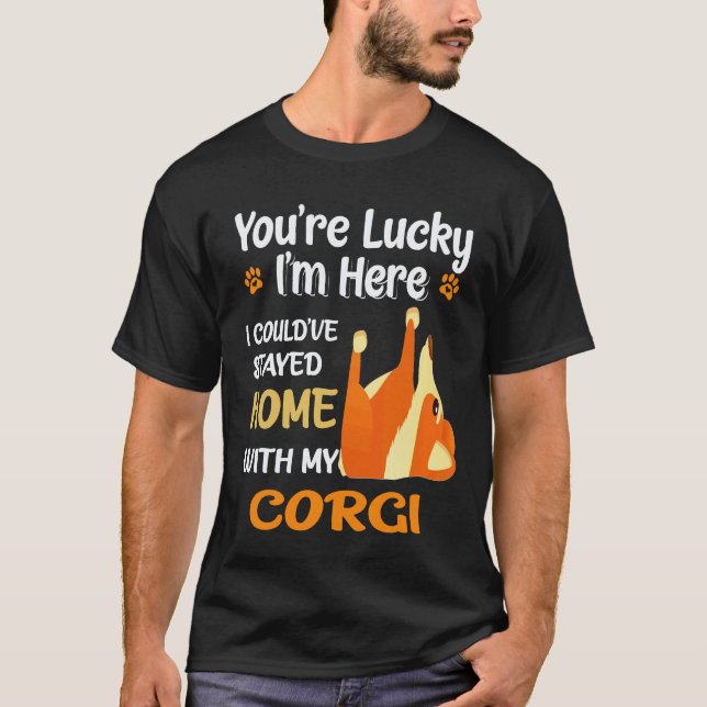 Camiseta 19 Eu Poderia Ter Ficado Em Casa Com Corgi (Frente)