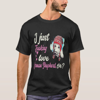 Camiseta 19 Eu simplesmente amo Pastor Alemão OK Pastor Ale