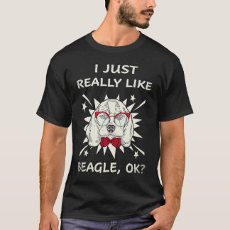 Camiseta 19 Eu Só Realmente Gosto de Beagle