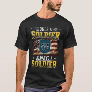 Camiseta 19th Special Forces Group Veteran Always a Soldier