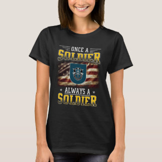 Camiseta 19th Special Forces Group Veteran Always a Soldier