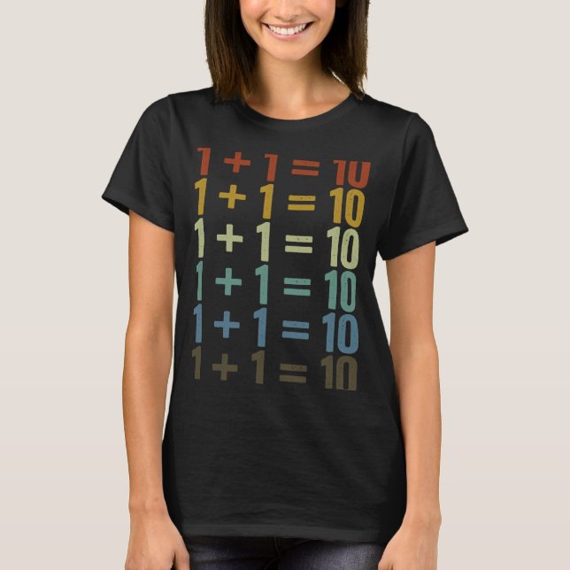 Camiseta 1 + 1 10 Programação do desenvolvedor de software (Frente)