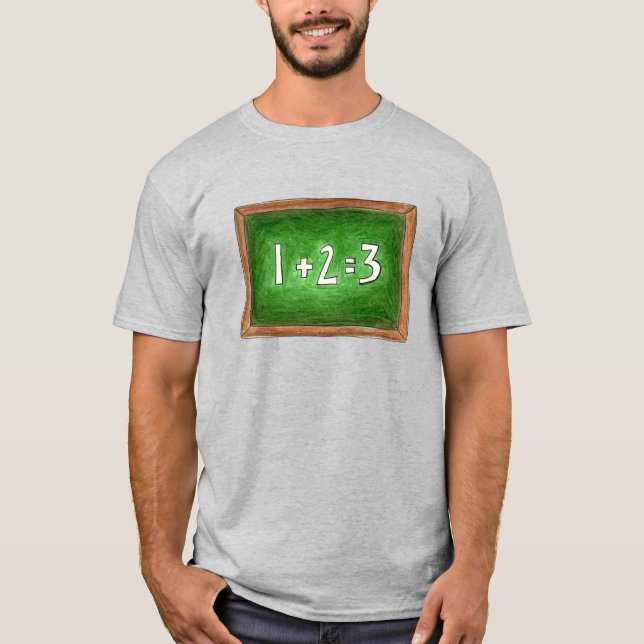 Camiseta 1+2=3 Professora de Matemática do Quadro de Chanta (Frente)