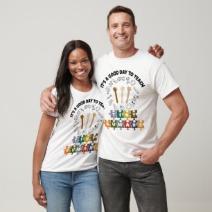 Camiseta 1/4, é um bom dia ensinar seres humanos, professor