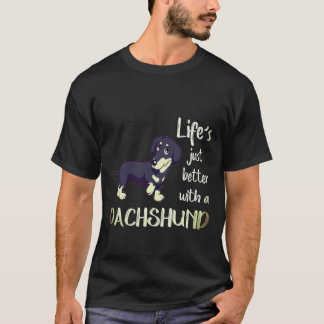 Camiseta 1 A Vida é Só Melhor Com Um Dachshund