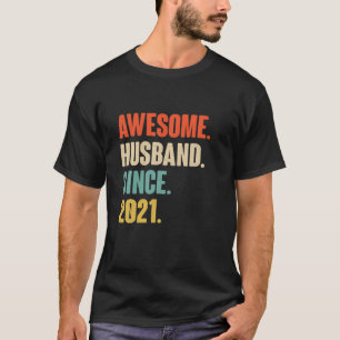 Camiseta 1 Aniversário De Casamento Deu-Lhe Presente - Mar