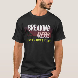 Camiseta 1 ano Aniversário de Trabalho 1 rua Apreciação 