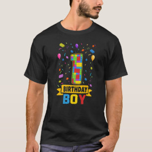 Camiseta 1 ano de Old Building Blocks primeiro aniversario