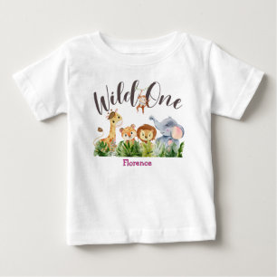 Camiseta 1 ano Selvagem Um primeiro aniversario