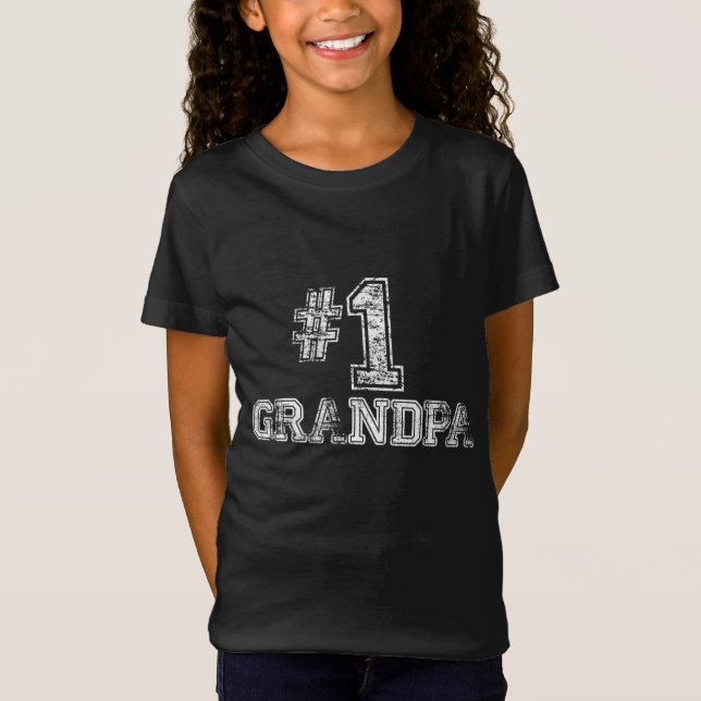 Camiseta 1 Avô - Presente de Dia de os pais Número Um (Frente)
