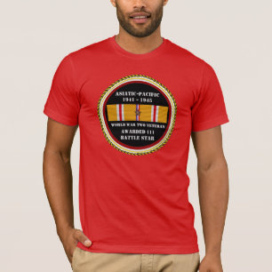 Camiseta 1 BATTLE STAR WII Pacífico Asiático Veterano