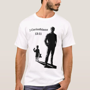 Camiseta 1 Corintianos 13:11 - De Criança para Homem por To