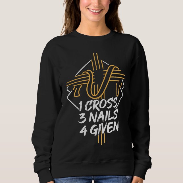 Camiseta 1 cross 3 nails 4 given  Catholic church (Frente)