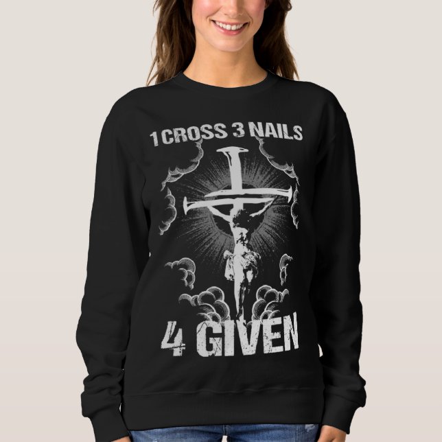 Camiseta 1 Cross 3 Nails 4 Given I Bible Verse (Frente)
