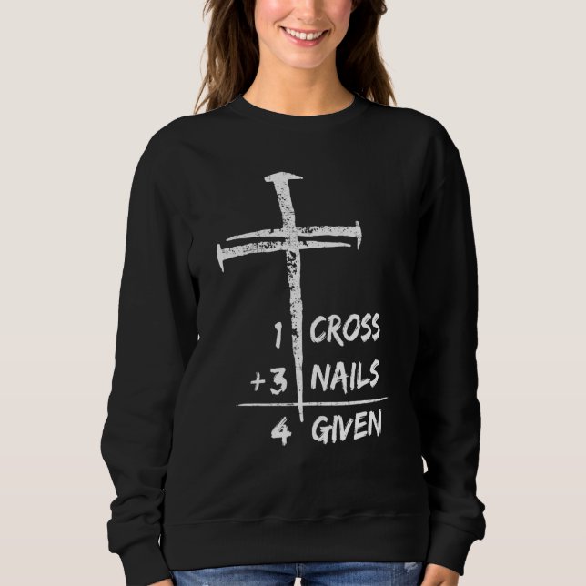 Camiseta 1 Cross 3 Nails Forgiven Christian Easter (Frente)
