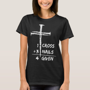 Camiseta 1 cruz 3 pregos perdoados presente cristão de pásc