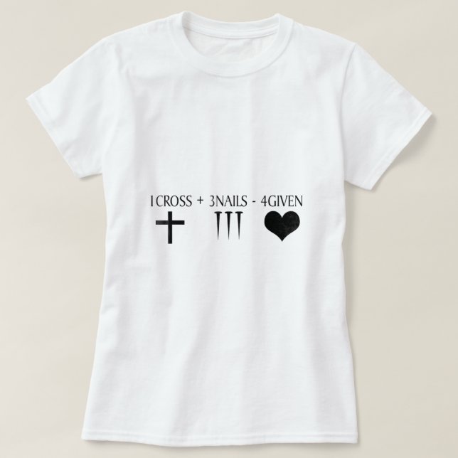Camiseta 1 cruz 3 Unhas 4Dado (Frente do Design)