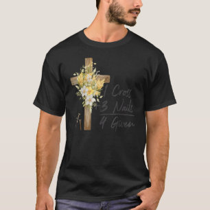 Camiseta 1 Cruz 3 Unhas Perdoada Páscoa Cristã