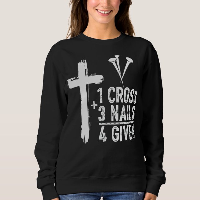 Camiseta 1 Cruz 3 Unhas Perdoadas Jesus Páscoa Cristã (Frente)