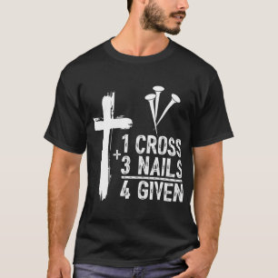 Camiseta 1 Cruz 3 Unhas Perdoadas Jesus Páscoa Cristã Gi