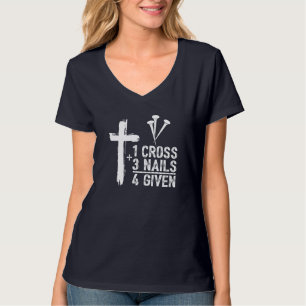 Camiseta 1 Cruz 3 Unhas Perdoadas Jesus Páscoa Cristã Gi