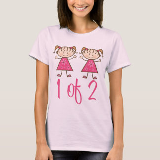 Camiseta 1 De 2 Meninas Rosa