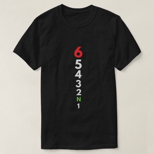 Camiseta 1 Desvio de moto para 5 para baixo (Frente do Design)