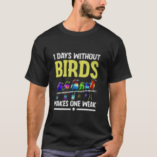 Camiseta 1 Dia Sem Pássaros Faz Uma Semana Vigia Aves B