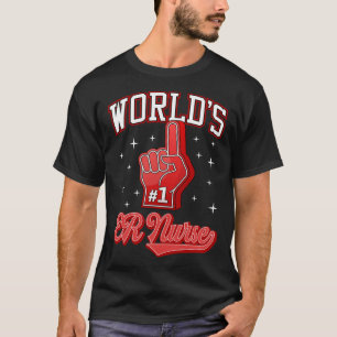Camiseta 1 Enfermeira de UR Emergência Mundial s Número Um