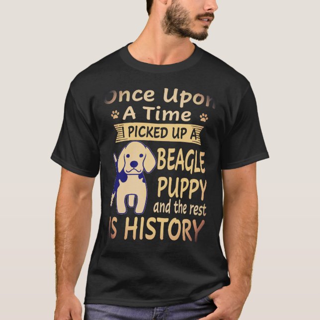 Camiseta 1 Era Uma Vez -  Cachorrinho Beagle Beagle (Frente)