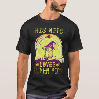 Camiseta 1 Esta Bruxa Ama Porquinhos-da-índia no Halloween